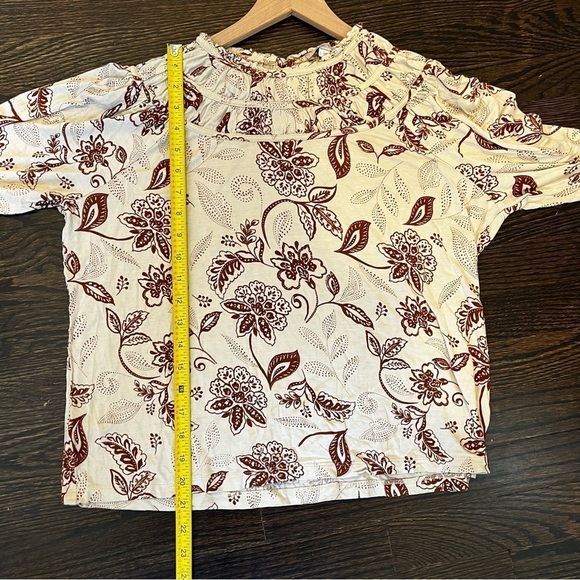 Women’s | LOFT Floral Boho Stand Neck Blouse | Large - Picture 8 of 8